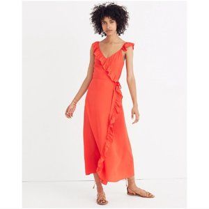 Madewell ruffle faux wrap maxi dress